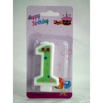 Dortová svíčka SVÍČKA Na Dort k Narozeninám ČÍSLICE "1" Zdobení SVÍČKY na Dort k NAROZENINÁM