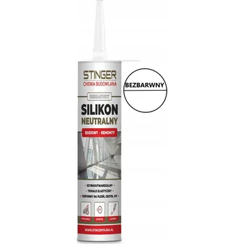 stavební silikon STINGER NEUTRÁLNÍ SILIKON BEZBARVÝ LEPIDLO TĚSNICÍ VODĚODOLNÝ