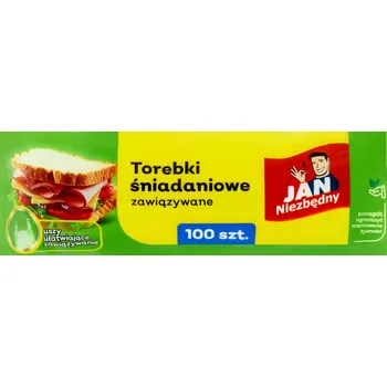 Obraz Svačinové sáčky na svačiny a sendviče, zavazovací, 100 ks - Jan Niezbędny