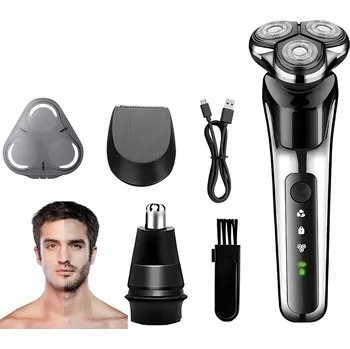 Holicí strojek Holicí Strojek elektrický pánský pro mokré i suché holení vousů 3v1 4D