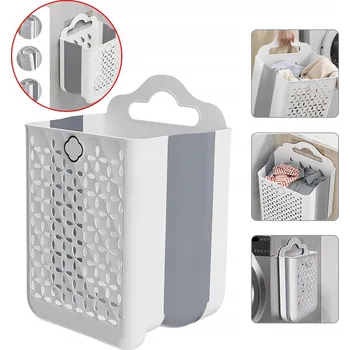 Koš na prádlo SKŁADANY POJEMNY KOSZ ŁAZIENKOWY NA PRÁDLO, VELKÝ ORGANIZÉR