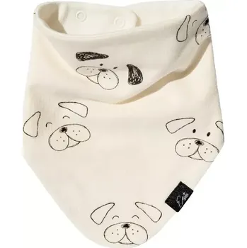 Nákrčník ESITO | Šátek na krk bavlna Tlapka - smetanová / 0 - 3 roky