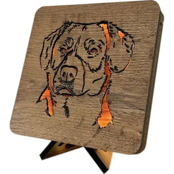 Lampička Li-Go "Rottwailer" lampa 19x19cm provedení povrchu: dub