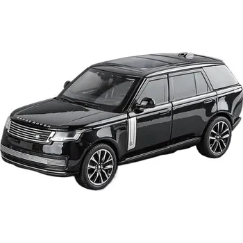 autíčko Range Rover SV kovový model hračka na baterie světla zvuk 1:32 Černá