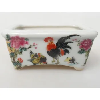 Květináč Mini bonsai miska 8 x 6,5 x 3,5 cm bílá 162908