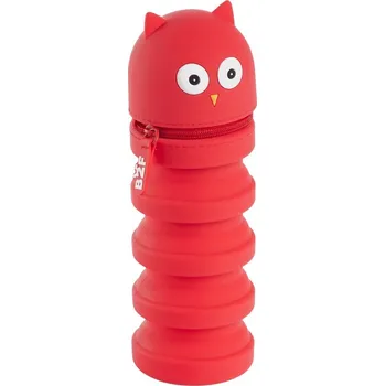 Penál Roztahovací penál Growing Pets - Sova, červený