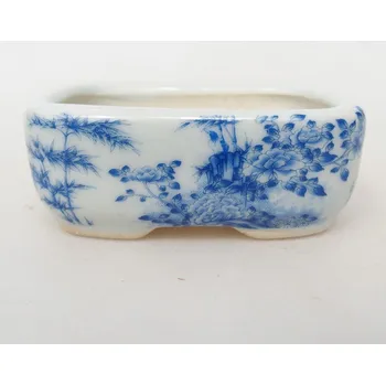 Květináč Mini bonsai miska 8 x 6 x 3 cm bílá 162898