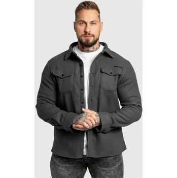 Pánská košile Pánská plstěná košile Iron Aesthetics Felted, šedá : Barva - Šedá, Velikost - 3XL