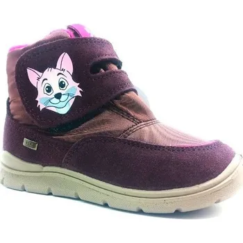 Dívčí zimní obuv SANTÉ ZIMNÍ OBUV IC/883928 VINO S MEMBRÁNOU (21) - 8591763213575