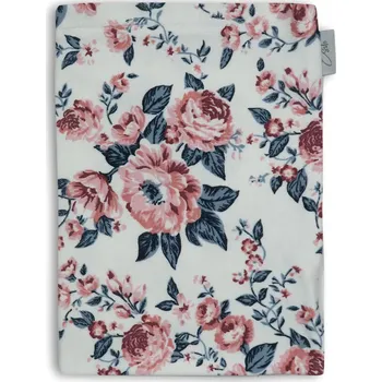 ESITO | Bavlněná Jersey žínka Kouzelná růže - bílá / 19 x 14 cm