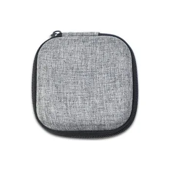 Úložné cestovní pouzdro,Šedé čtvercové 7,5x7,5x3,5cm