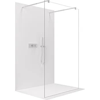 Cerano Sprchová zástěna Walk-in Onyx Duo L/P, 8 mm, kulatá vzpěra, chrom, transparentní sklo, 160x200 cm, CER-8050BD2375