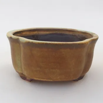 Květináč Keramická bonsai miska 7,5 x 7 x 3,5 cm hnědá 160896