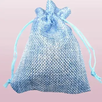 Dárková taška Světle modrý dárkový sáček 9 x12 cm