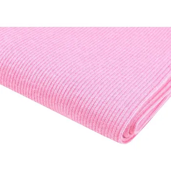 Úplet bavlněný elastický žebrovaný - tunel, barva 18 (262) růžová světlá