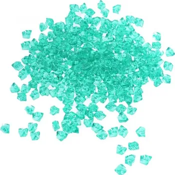 Dekorační kamínky krystaly Tyrkysové 95g ±5% průvlek