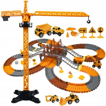 autodráha Závodní autodráha – stavebnice, dopravní značky, STAVEBNICE, autíčka