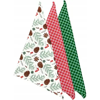 Utěrka Forbyt Vánoční utěrky Šišky BY101 45x70 cm 3 ks