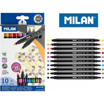 MILAN BICOLOR Oboustranné Fixy 20 barev