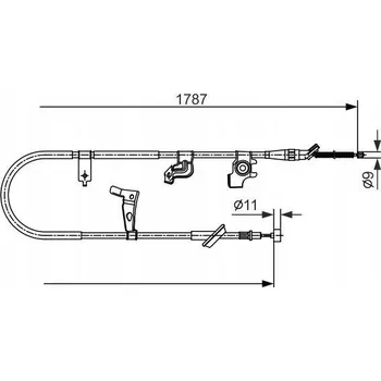 Brzdová hadice Bosch 1 987 482 435 Lanko ruční brzdy