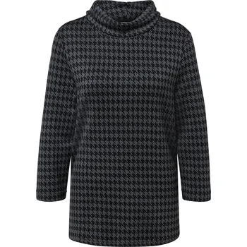 Dámský svetr 716866 - Tchibo - Svetr se stojáčkem - pro ženy - vel. XL 48/50 - barva: černá/žakár