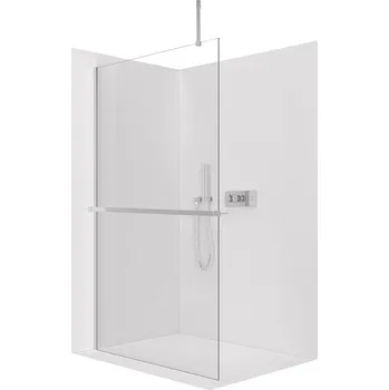 Cerano Sprchová zástěna Walk-in Onyx Top Cube L/P, 10 mm, hranatá vzpěra + polička/držák na ručníky, chrom, transparentní sklo, 150x200 cm, CER-8050BD10886