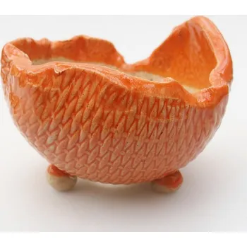 Květináč Keramická Skořápka 8,5 x 8,5 x 6,5 cm oranžová 162752