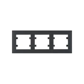 vypínač Rámeček 3-násobný vodorovný, lumina intense, černá mat HAGER WL5733