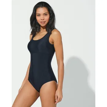 Dámské plavky Jednodílné jednobarevné plavky, speciálně do bazénu černá 46