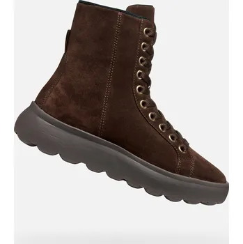 Dámské kozačky Dámské boty GEOX SPHERICA EC4.1 G009293 TMAVĚ HNĚDÁ 38