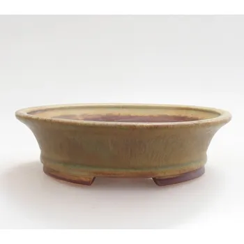 Květináč Keramická bonsai miska 13,,5 x 12 x 3,5 cm zelená 160939