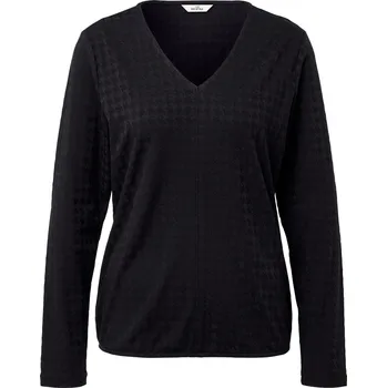 Pánské tričko 716789 - Tchibo - Strukturované triko s dlouhým rukávem - pro ženy - vel. XXL 52/54 - barva: černá