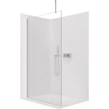 Cerano Sprchová zástěna Walk-in Onyx Top Cube L/P, 8 mm, hranatá vzpěra, chrom, transparentní sklo, 60x200 cm, CER-8050BD7095