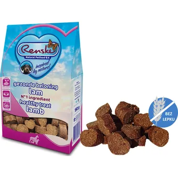 Pamlsek pro psa Renske zdravá výcviková srdíčka s jehněčím - 150g