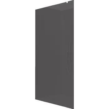 Cerano Sprchová zástěna Walk-in Onyx Top Round L/P, 8 mm, kulatá vzpěra, bílá matná, grafitové sklo, 150x200 cm, CER-8050BD1446