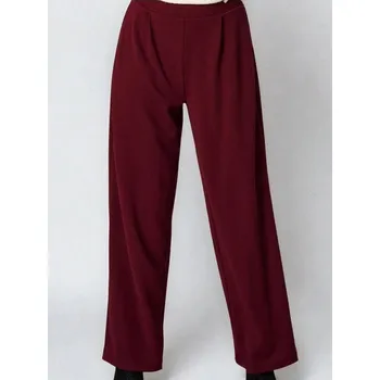 Sinsay - Kalhoty wide leg - burgundy - 247FK-83X - 247FK-83X-XL