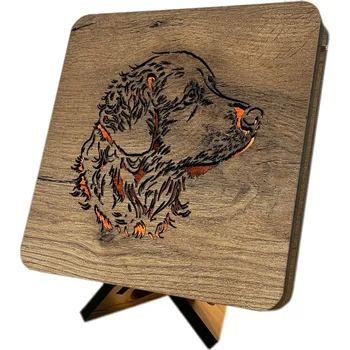 Lampička Li-Go "Labrador štěně" lampa 19x19cm provedení povrchu: dub