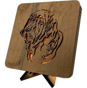 Lampička Li-Go "Baset" lampa 19x19cm provedení povrchu: dub světlý