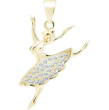 Náhrdelník Lafira pozlacený stříbrný přívěsek Baletka Z1302G (náhrdelník)