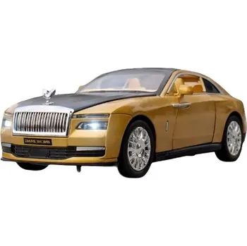 autíčko Rolls Royce Specter kovový model hračka na baterie světla zvuk 1:32 Zlatá