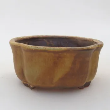 Květináč Keramická bonsai miska 7,5 x 7 x 3,5 cm zelená 160895