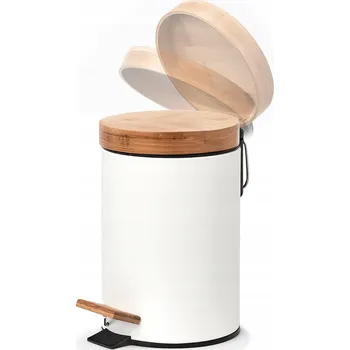 Odpadkový koš Zd trading Bambusový Odpadkový koš 3 l béžový, bílý