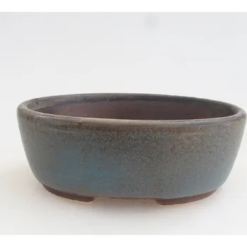 Květináč Keramická bonsai miska 9,5 x 8 x 3 cm modrá 160912