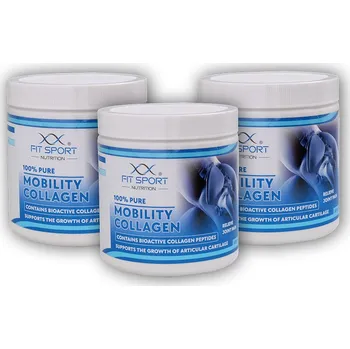 Kloubní výživa FitSport Nutrition 3x 100% Pure Mobility Collagen 300g Bioaktivní kolagenní peptidy SOLUGEL