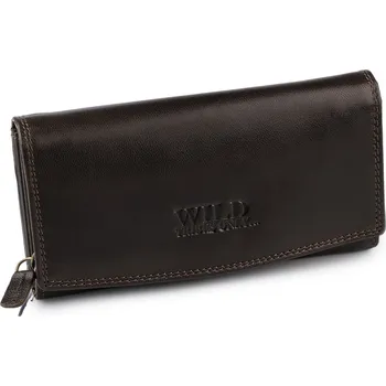 Dámská kožená peněženka 10x19 cm, barva 6 hnědá tmavá
