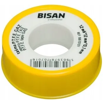 Teflonová páska NA plyn / vodu 12 mm / 12 m bisan