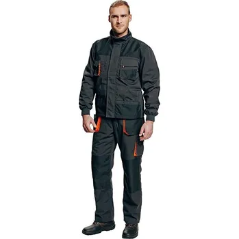 Montérková bunda EMERTON WINTER zateplená flanelem ,270g/m2 černo-oranžová 60 černo-oranžová