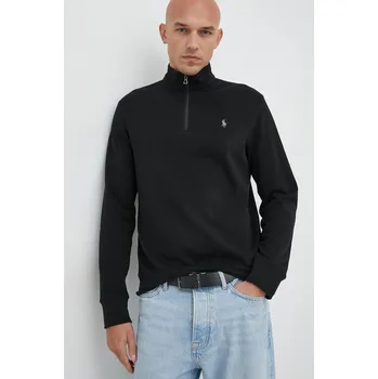 Pánská mikina Mikina Polo Ralph Lauren pánská, černá barva, hladká, 710812963037 99X, vel. XL