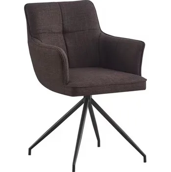 Hnědé otočné křesílko Antalya 58 x 84 x 62,5 100 % polyester, kov