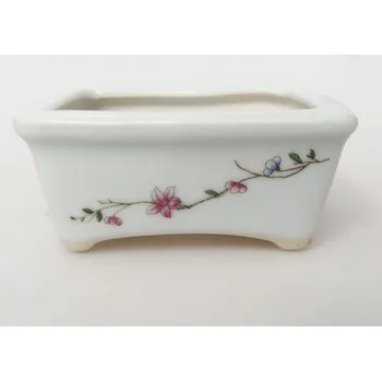 Květináč Mini bonsai miska 8 x 6,5 x 3,5 cm bílá 162904